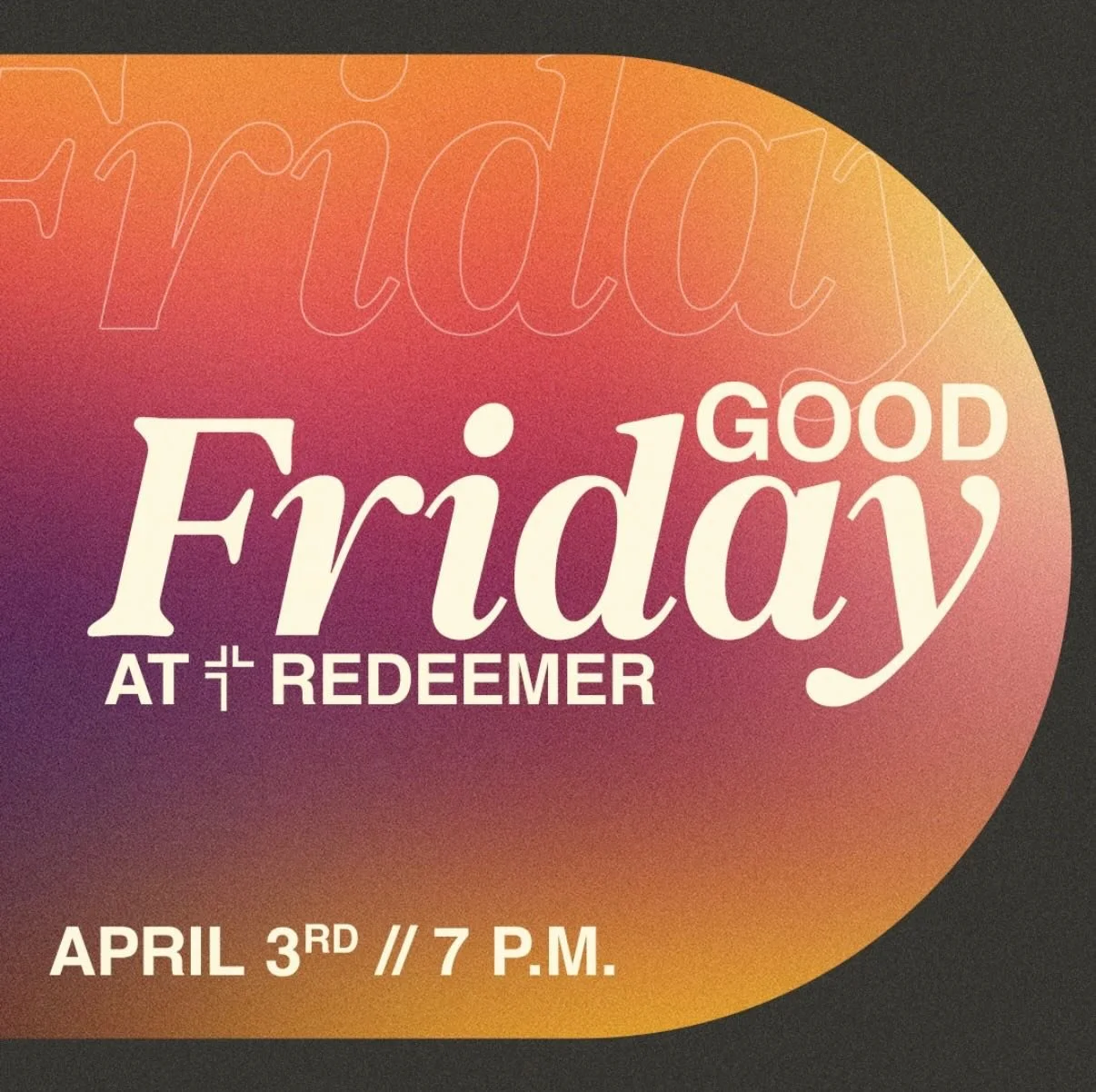 Good Friday is a day to pause, reflect, and remember the weight of what Christ has done for us. We invite you to join us for a special service as we consider the depth of our sin and the sacrifice Jesus made on the cross in our place. This will be a 