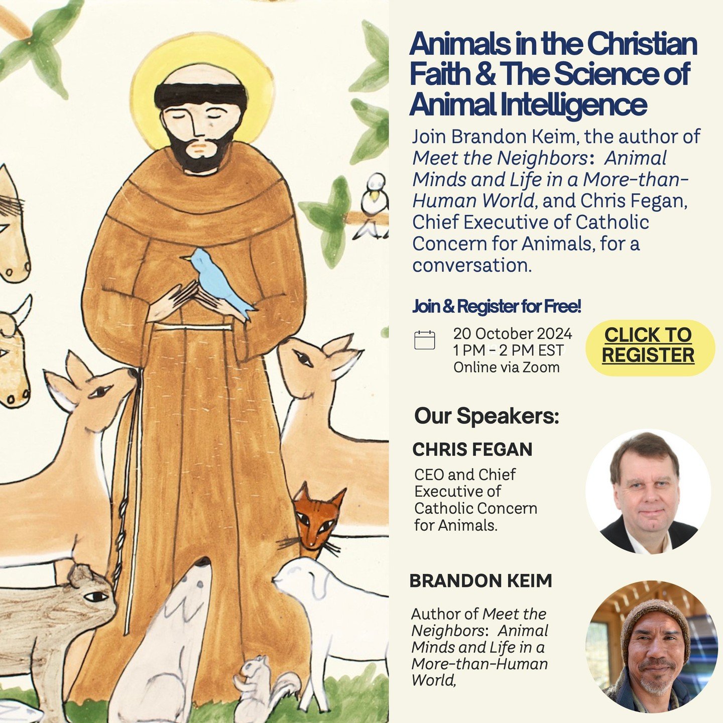 How have Christian theologians thought about animals over the past 2,000 years? How do they think about animals now? And does the science of animal intelligence have implications for the Christian faith?
.
If you're interested in these questions, joi