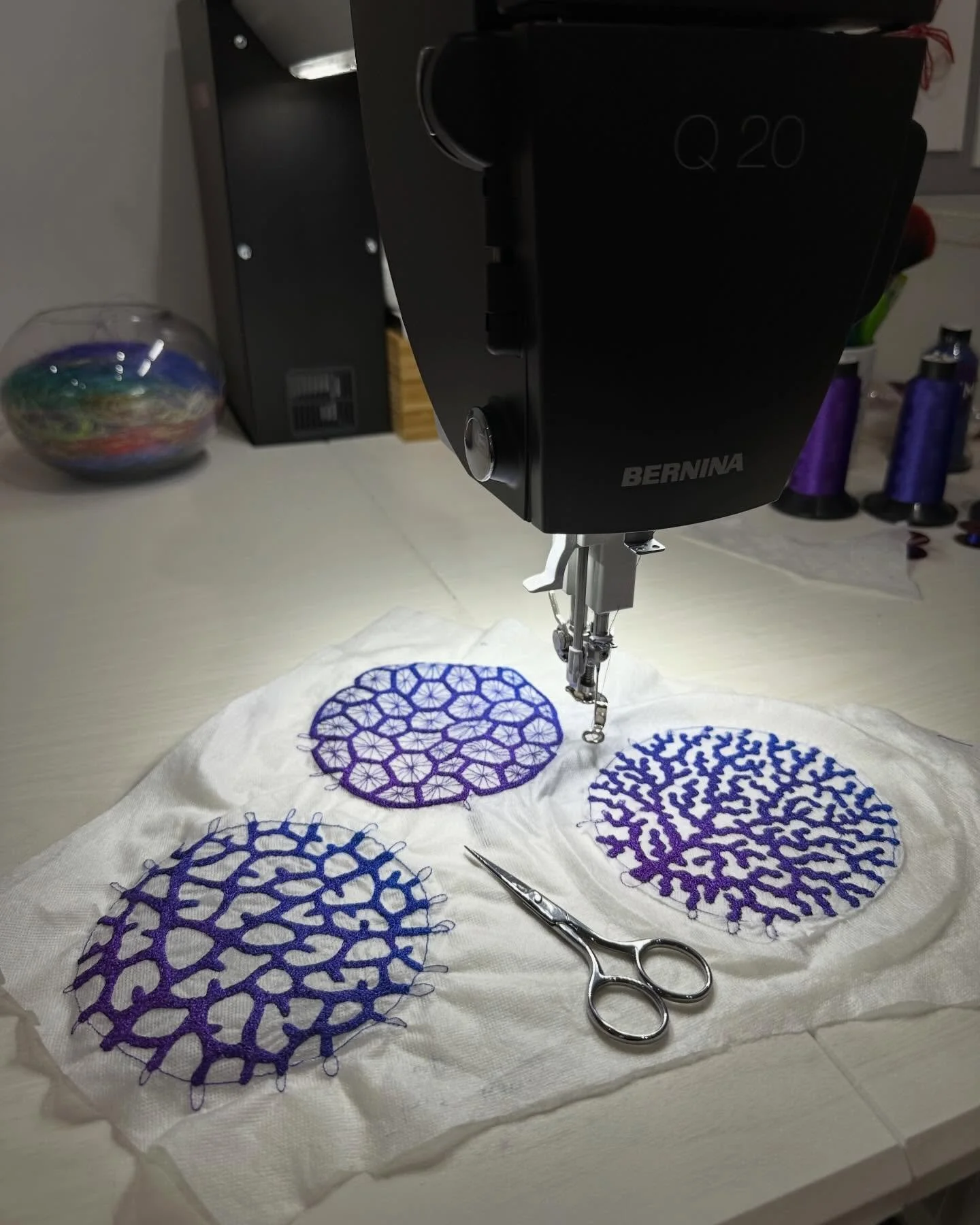 Today is my first day back in the studio after 6 weeks off. My machine is freshly serviced and ready for a new year of stitching adventures. I can&rsquo;t wait to get started!