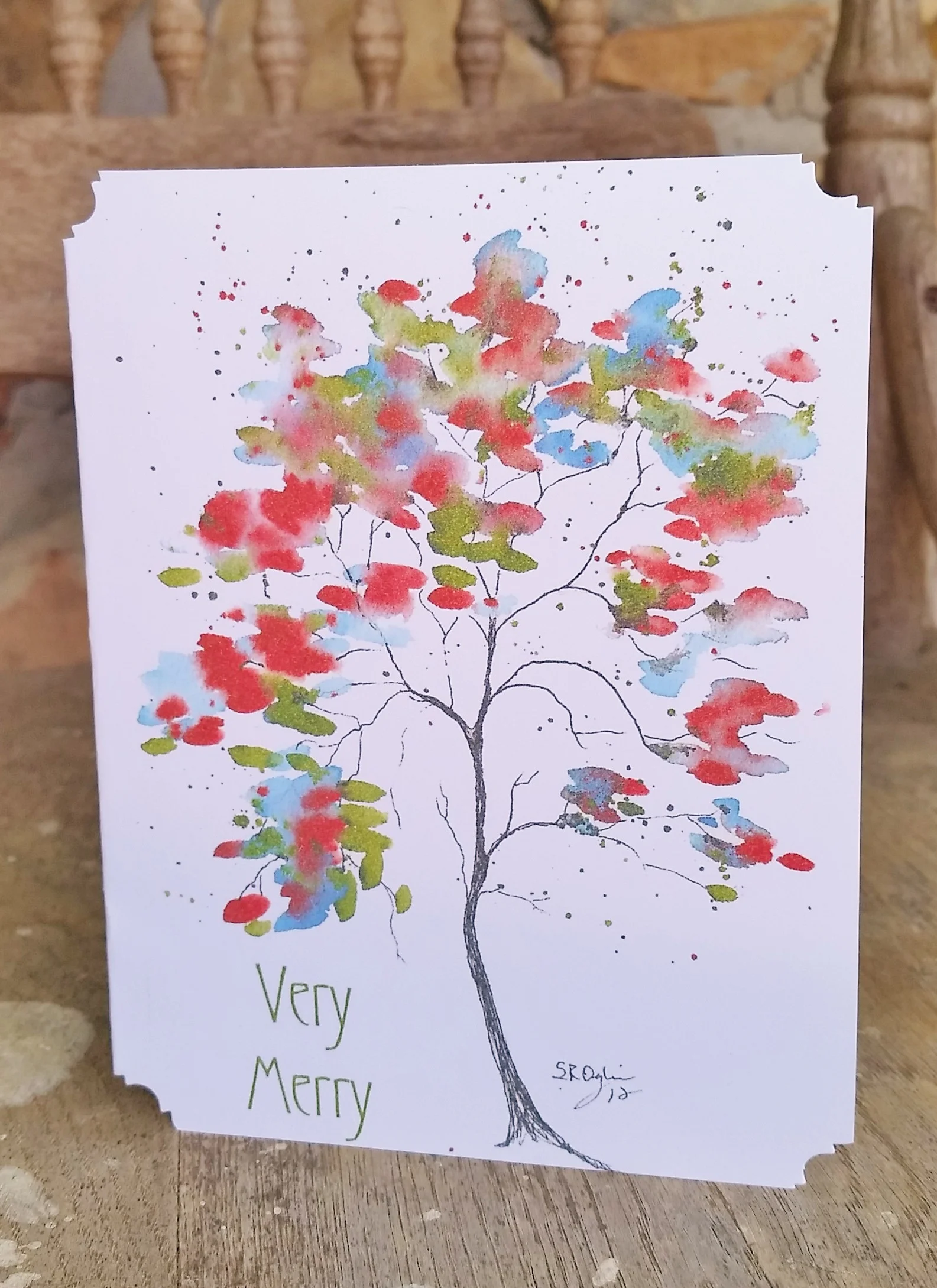 Aurora Tree, 4 x 6" blank inside