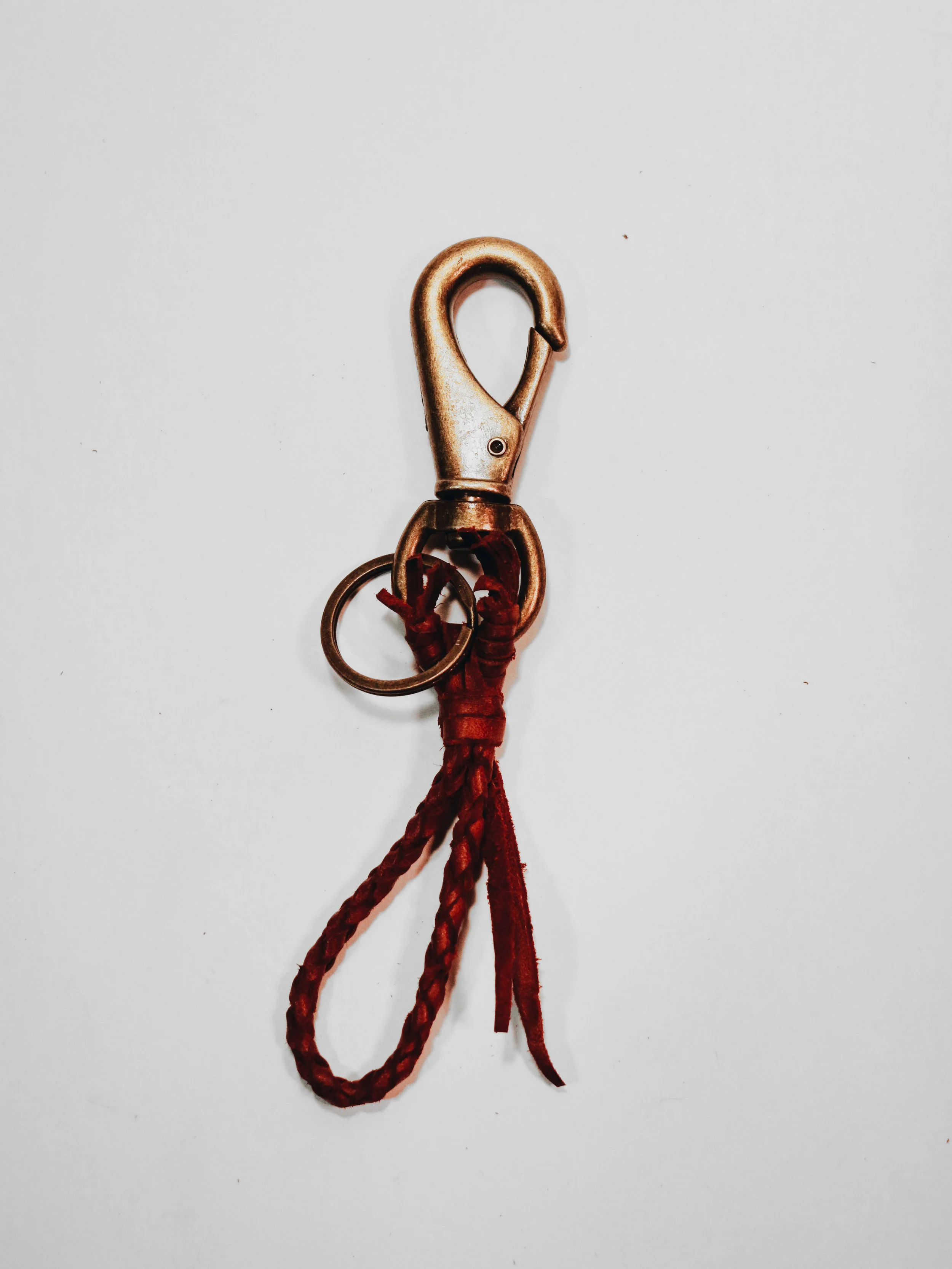 Braided Leather Key Fob