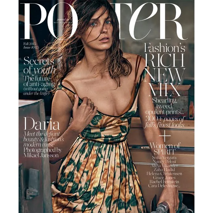 Porter Magazine, Fall 2015 Creative DIrection: Alex White Photographer: Mikael Jansson Model: Daria Werbowy