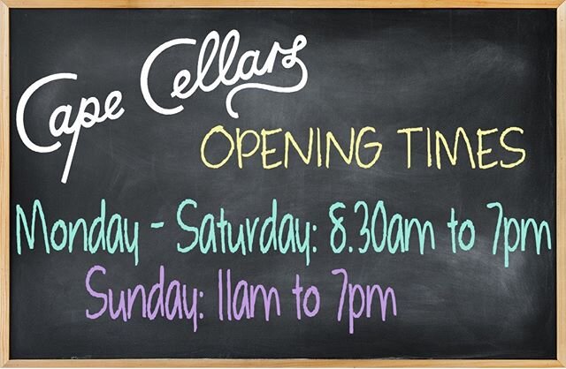 We've tweaked our trading hours, just a little! Yes, we do deliver.... phone 0491 177 538  or visit our website https://www.capecellars.com.au/order-form for details and to make an order.

#keepkeepingitlocal #adapttochange #capecellars