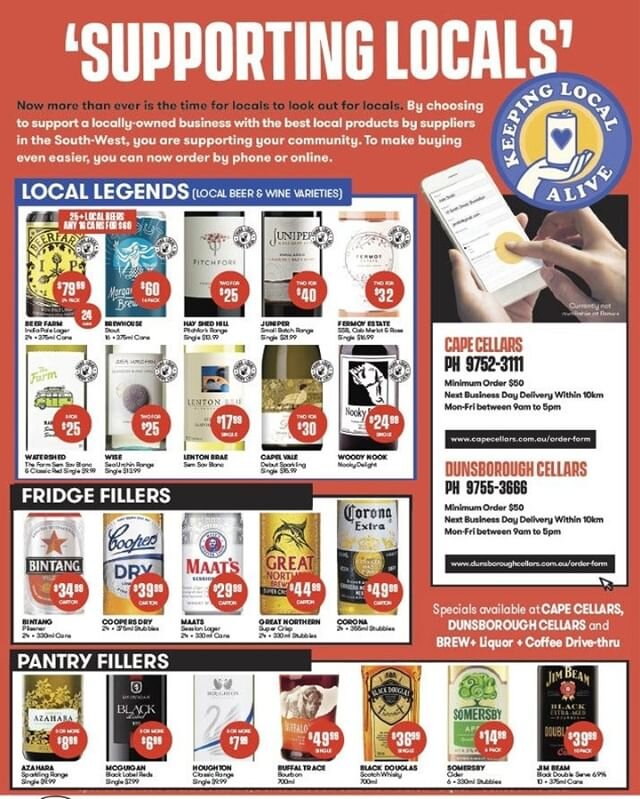 Some great offers from near and not so near!
We can deliver too! www.capecellars.com.au/order-form or phone: 9752 3111
#lovelocal #capecellars #special
