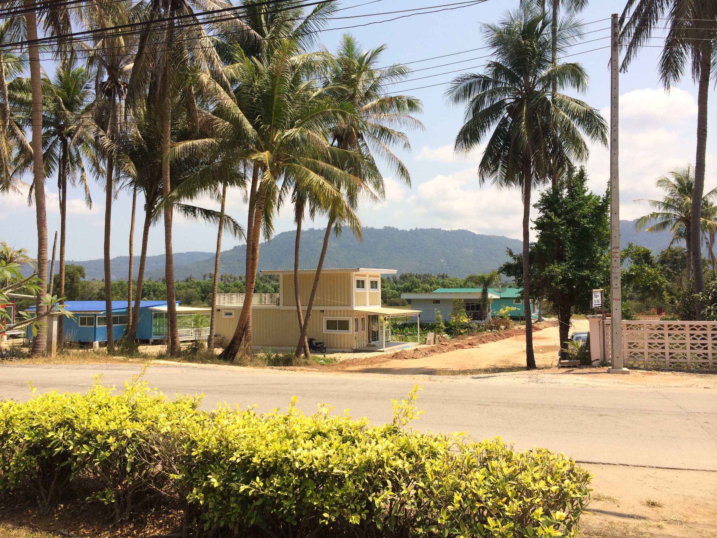 The view from the little cafe where I'd eat breakfast in Koh Samui. My apartment is down the dirt path and to the right.