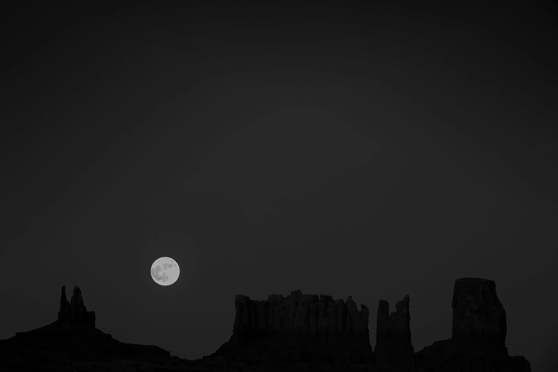 Moonrise over Monument Valley