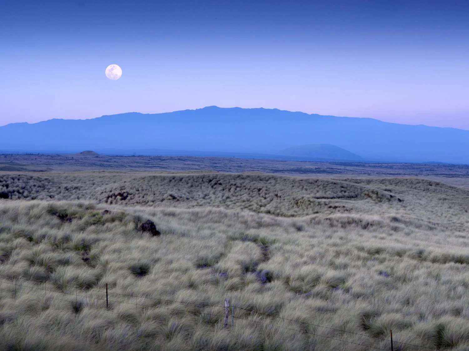 Mauna Kea Sunrise with Full Moon
