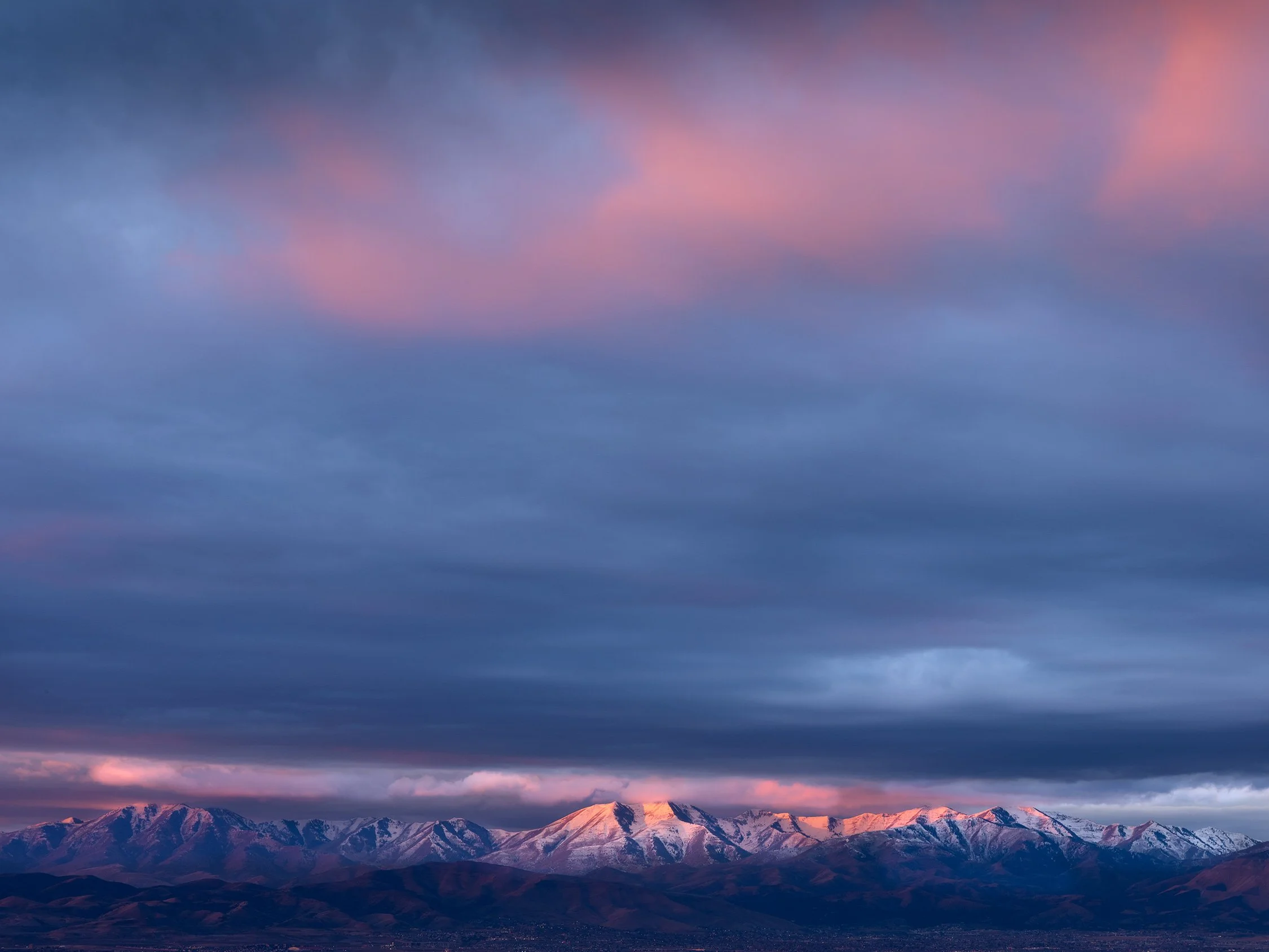 Sunrise over the Oquirrh Range