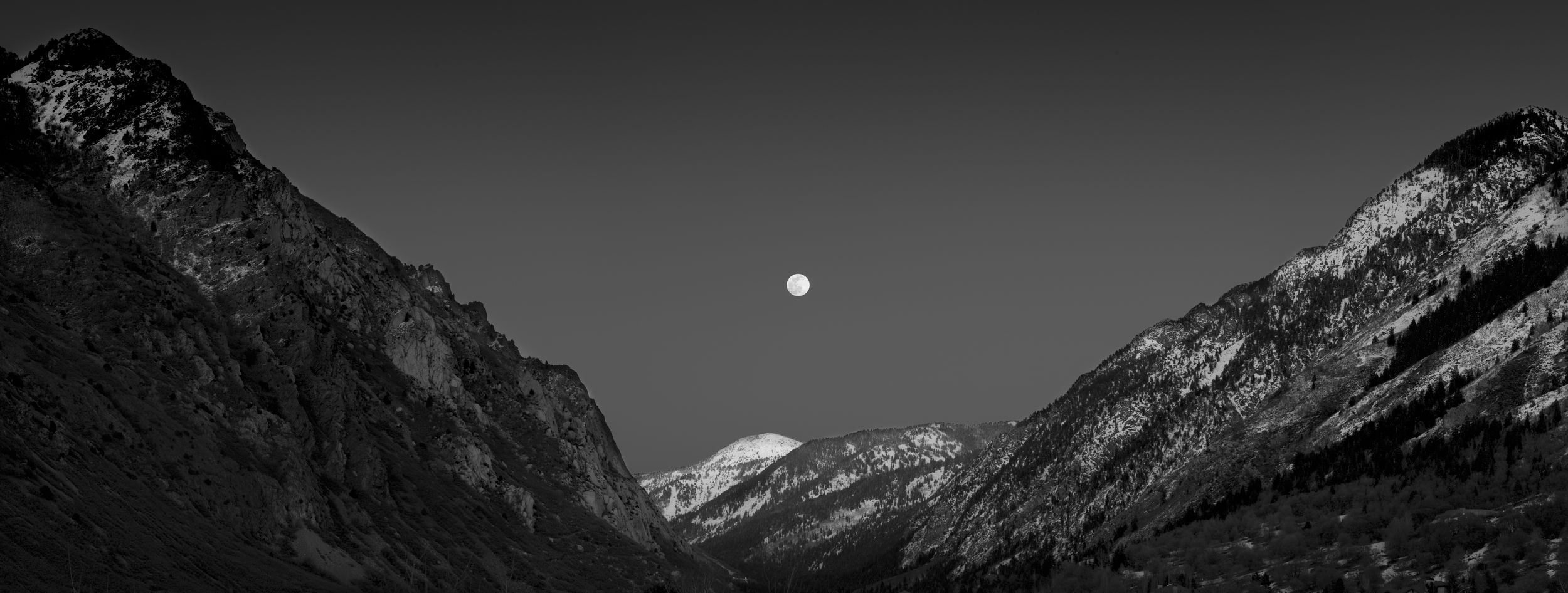 Full Moon over Little Cottonwood Canyon