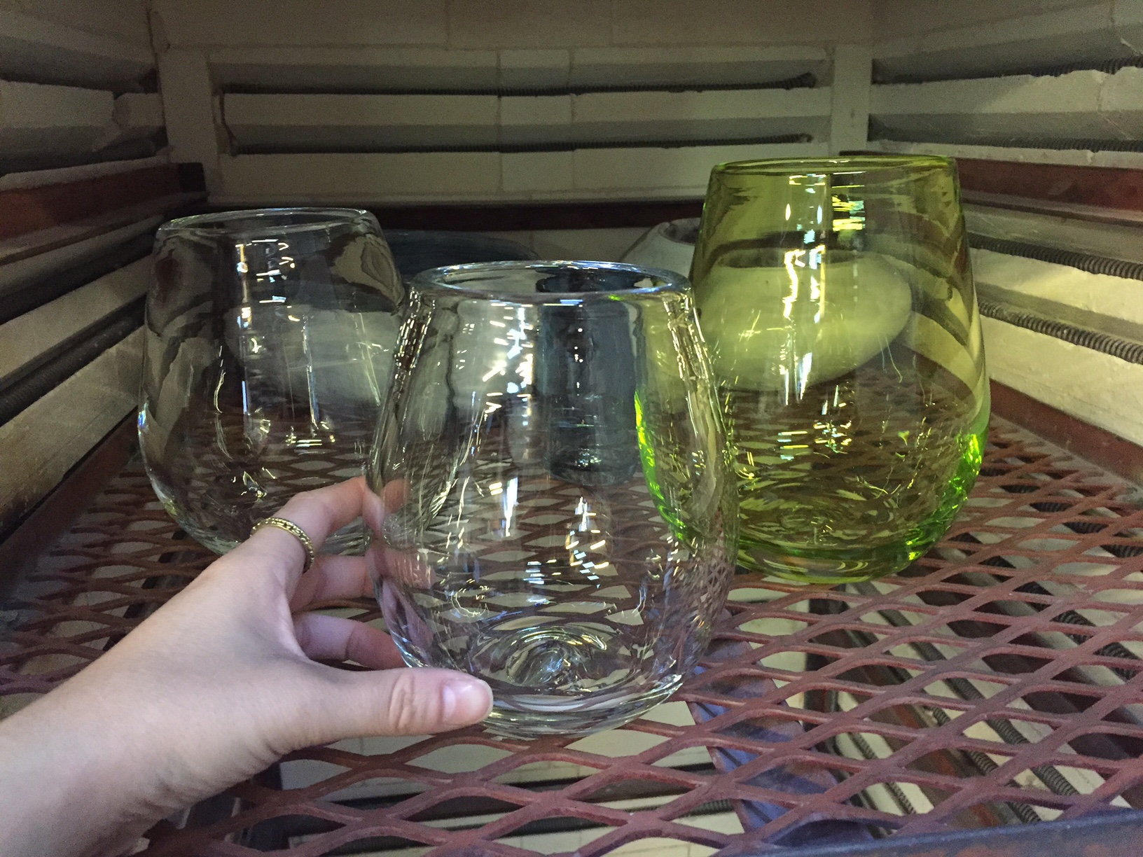 Single plater terrariums fresh out of the kiln...bigger than they look!