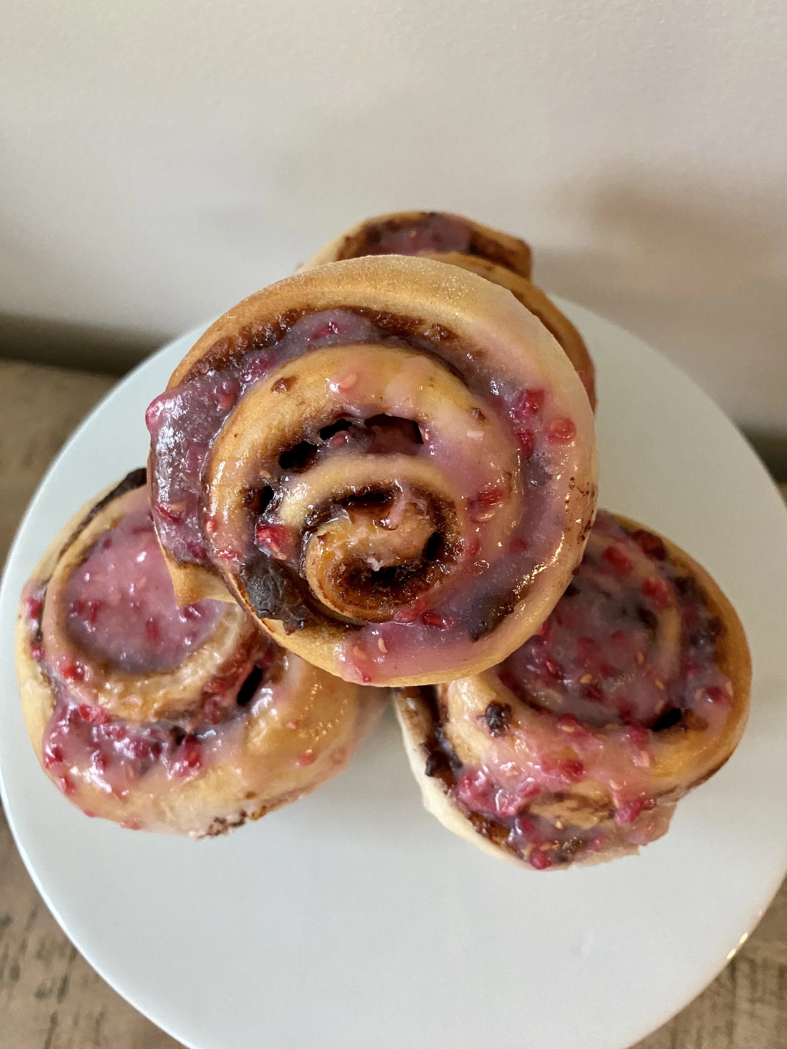 Hibiscus Chocolate-Almond Morning Buns