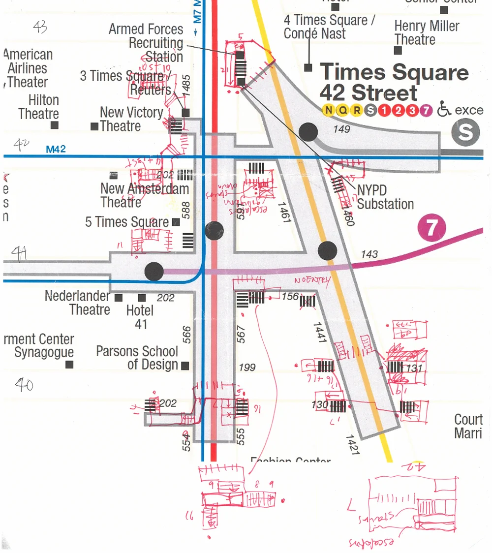 Times Square Subway Station Map The Process — Project Subway Nyc