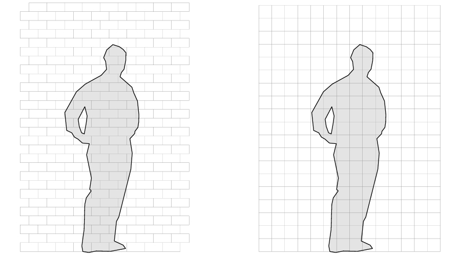 6" x 3" rectangular vs. 4 3/8" square subway tile
