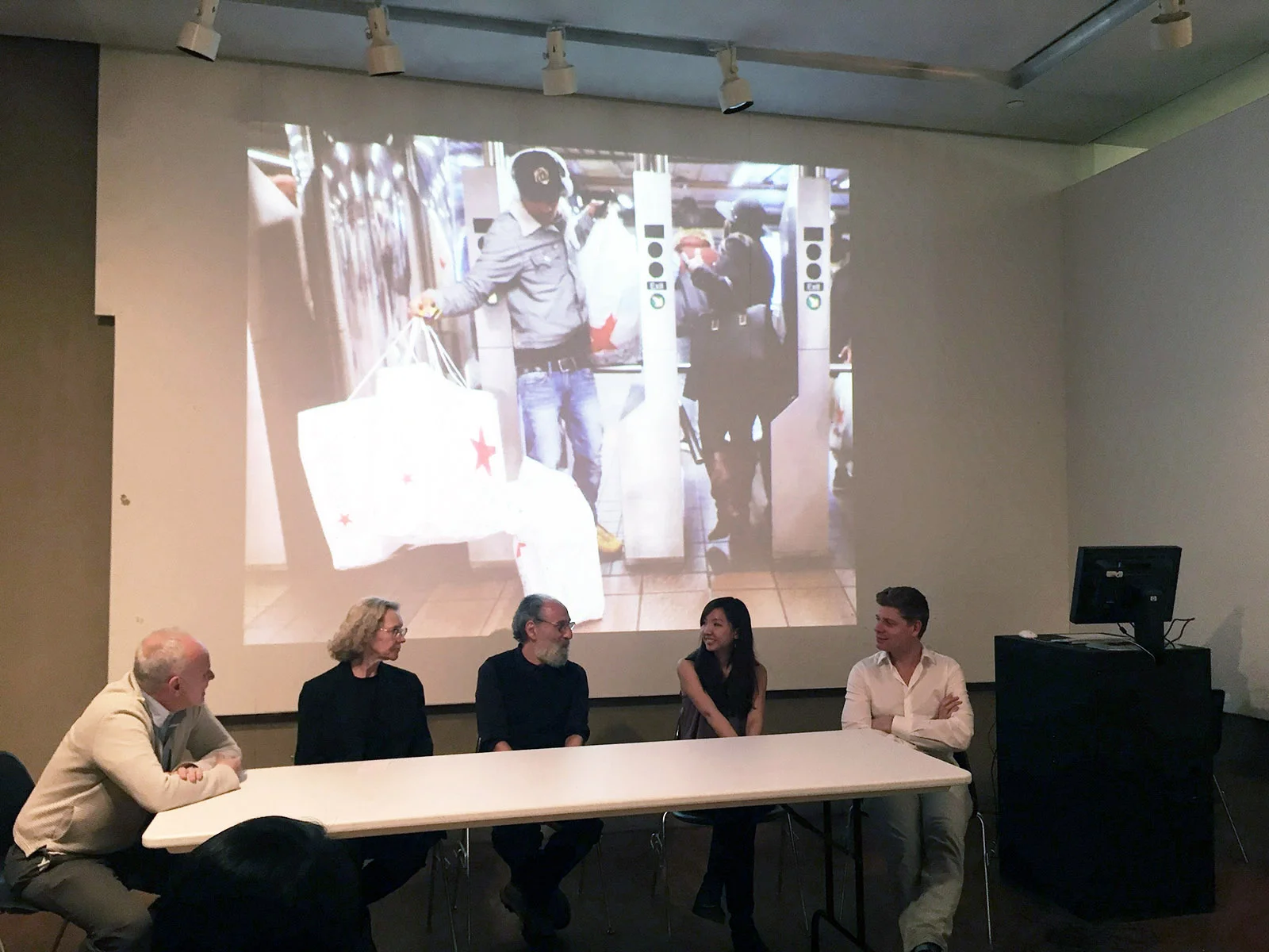 Panel Discussion (Left to Right - Brian McGrath, Carol Willis, David Grahame Shane, me, Stefan Al)