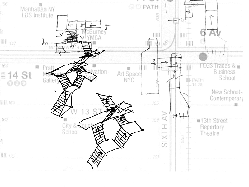 14th Street Station at A / C / E / L line - Sketch 1