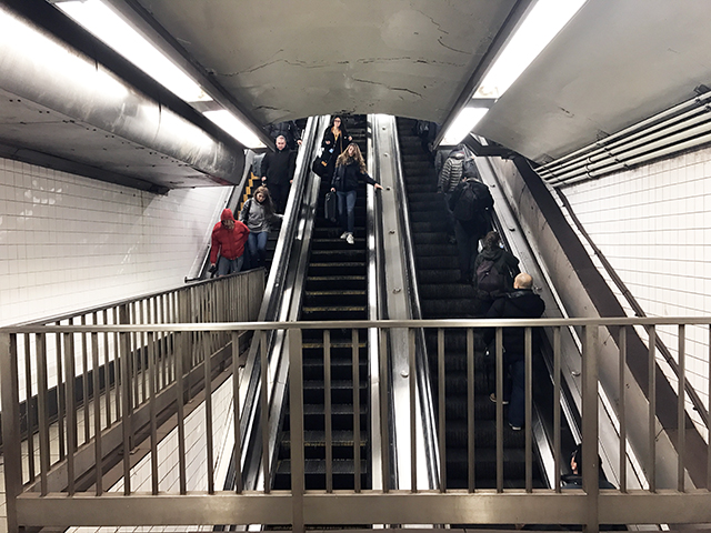 Giant Escalator in 53rd Street - Lexington Avenue Station