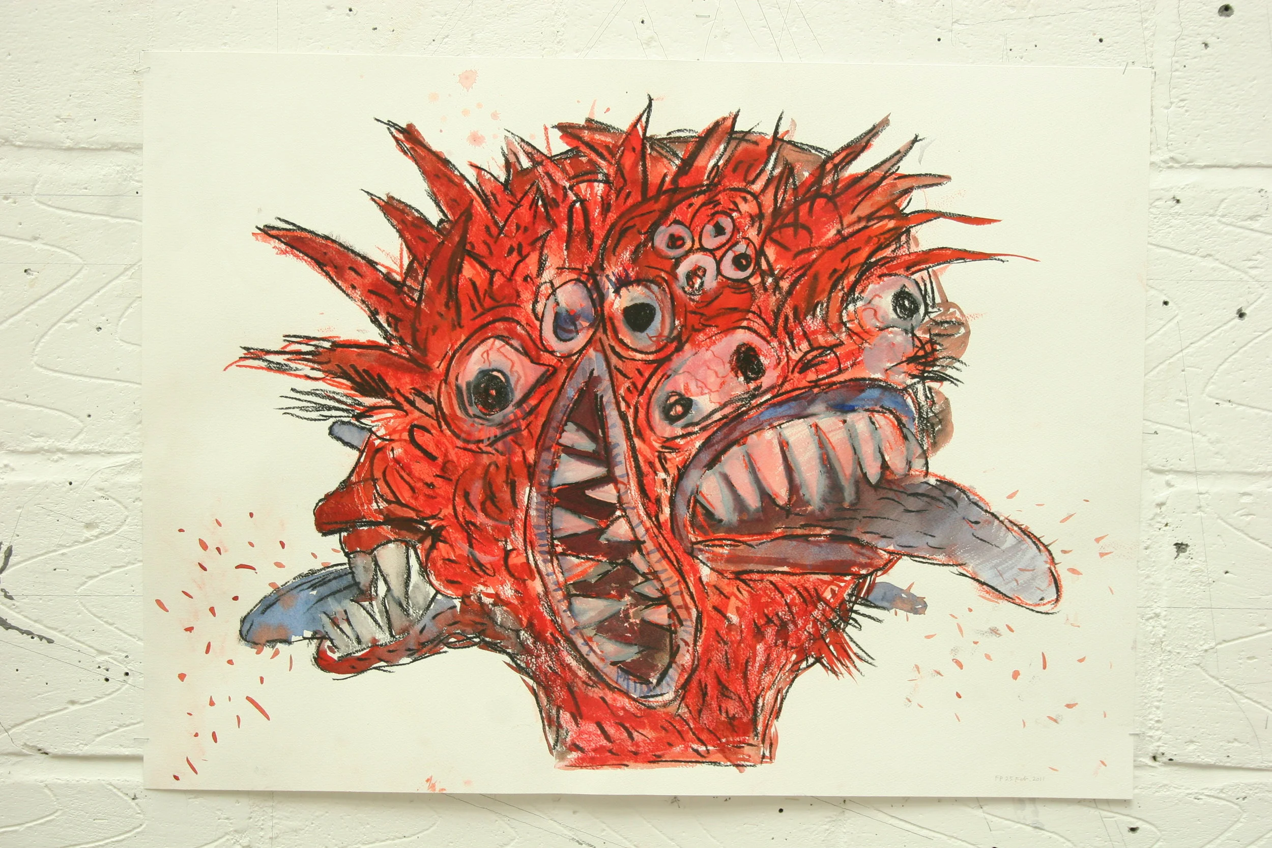 A Devil. Circa 2011. 22" X 30" Watercolour on paper