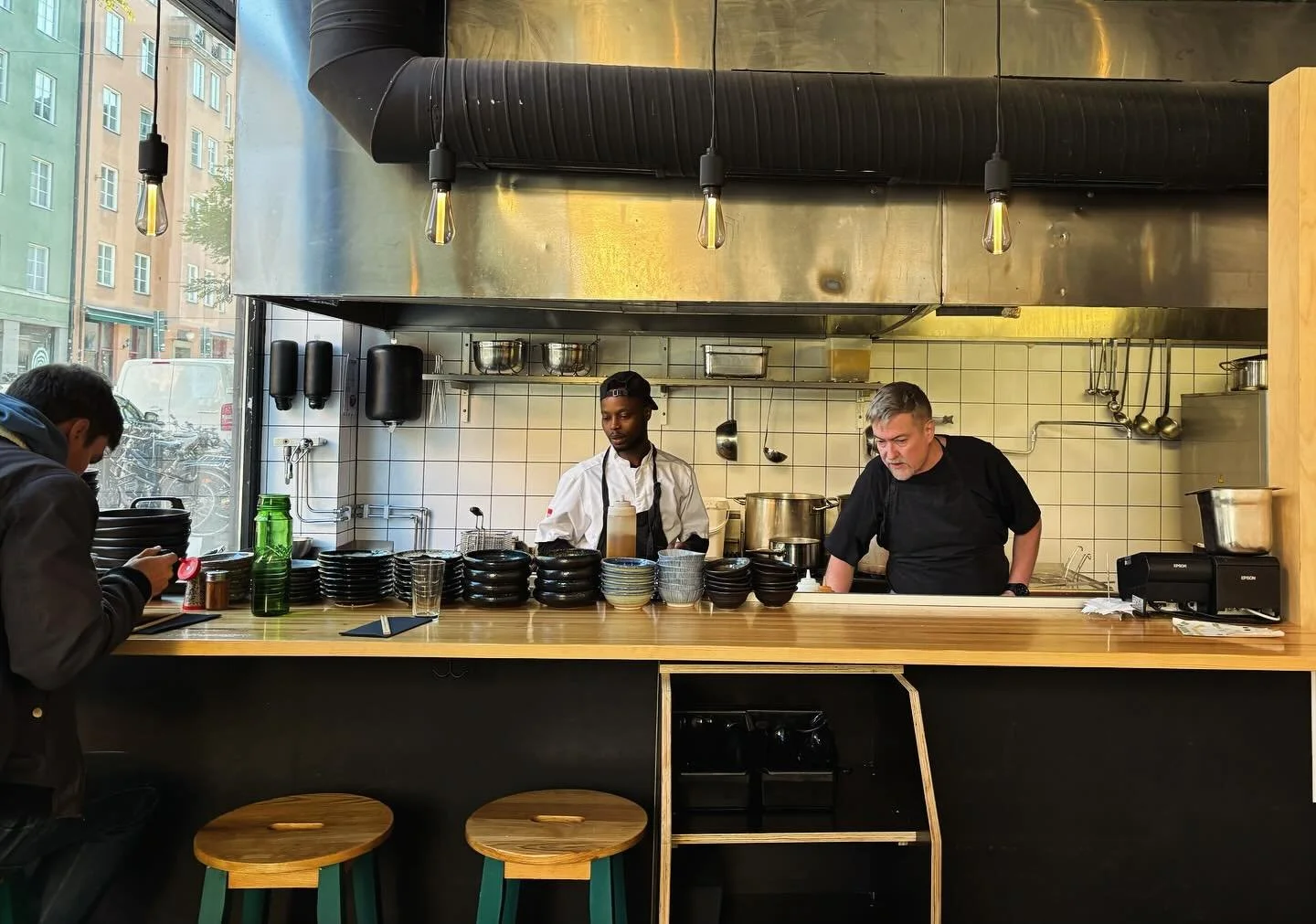 Ever heard of Yhprum&rsquo;s law? 
Anyways, we are open for lunch 11.30-15 Mon-Fri.
Weekends from 12.