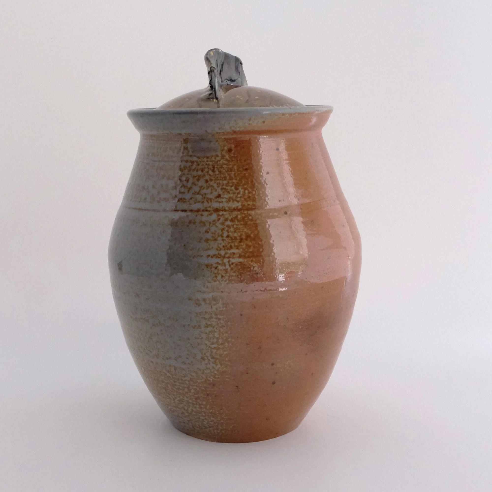 Wood Fired Vessel with Riveted Copper Enamel Lid 