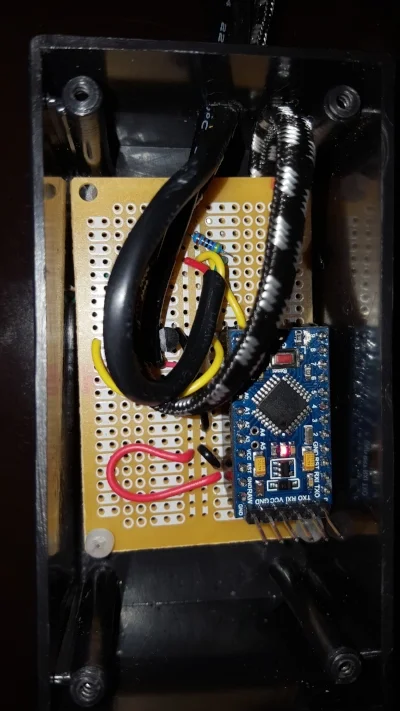 Completed PCB in the enclosure