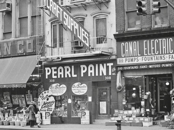 Pearl Paint on Canal in Chinatown around 1985 NYC.