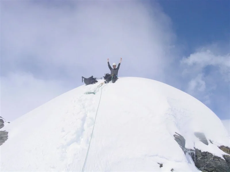 Fox Glacier17 - Iain Celebrates on Summit.jpg
