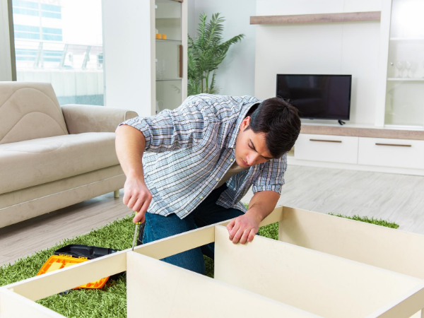 Assembling furniture in a well-ventilated area, let it “Breathe” outside your house