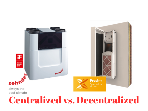 Central vs. Decentralized Efficient Ventilation