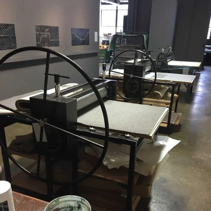 Printing presses at “Untitled”