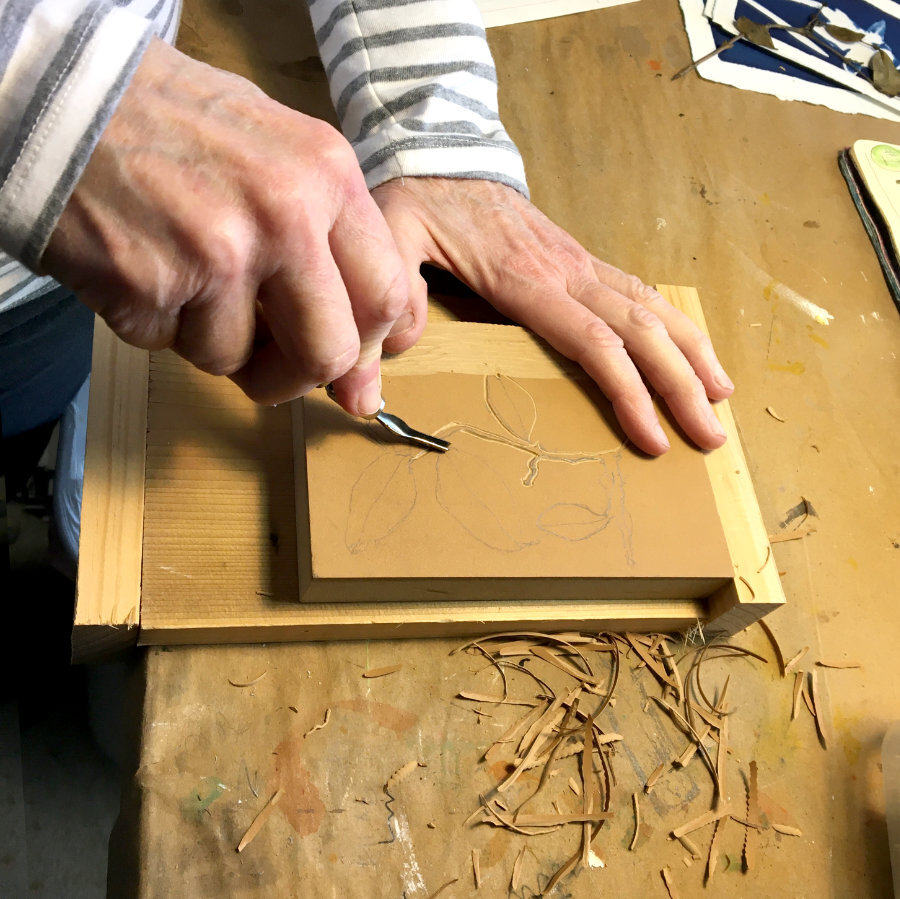How to Linocut a Block for a Page in Your Art Journal — carol ann webster