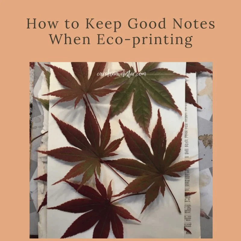 How to Keep Good Notes when Eco Printing