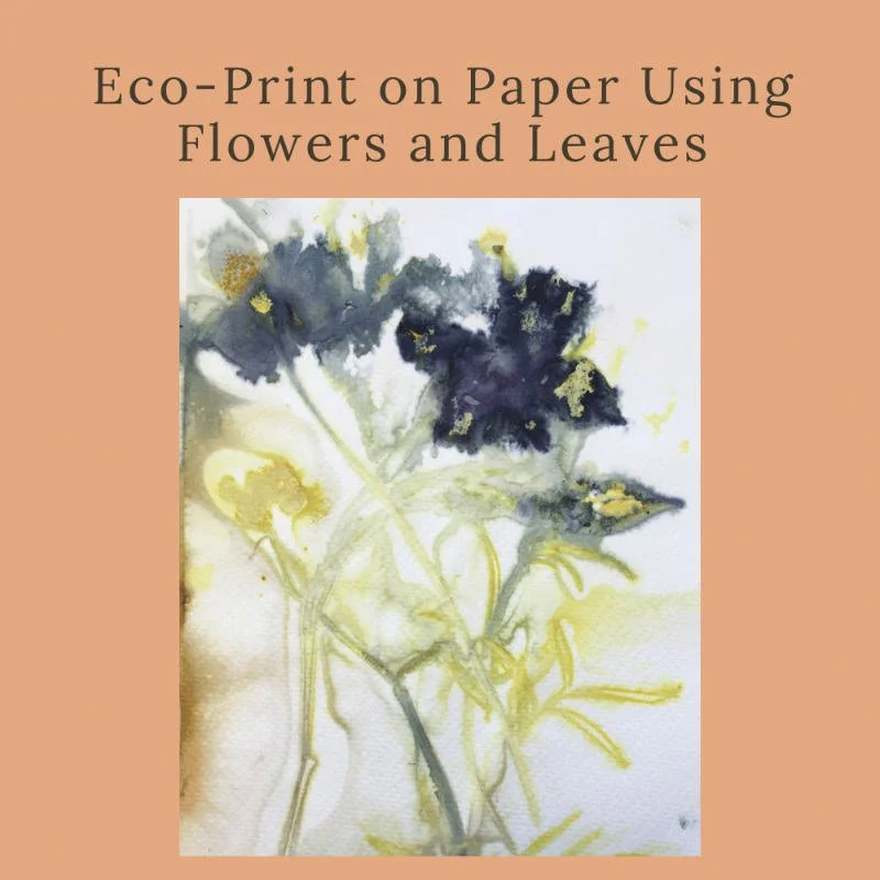 EcoPrint on Paper Using Flowers and Leaves