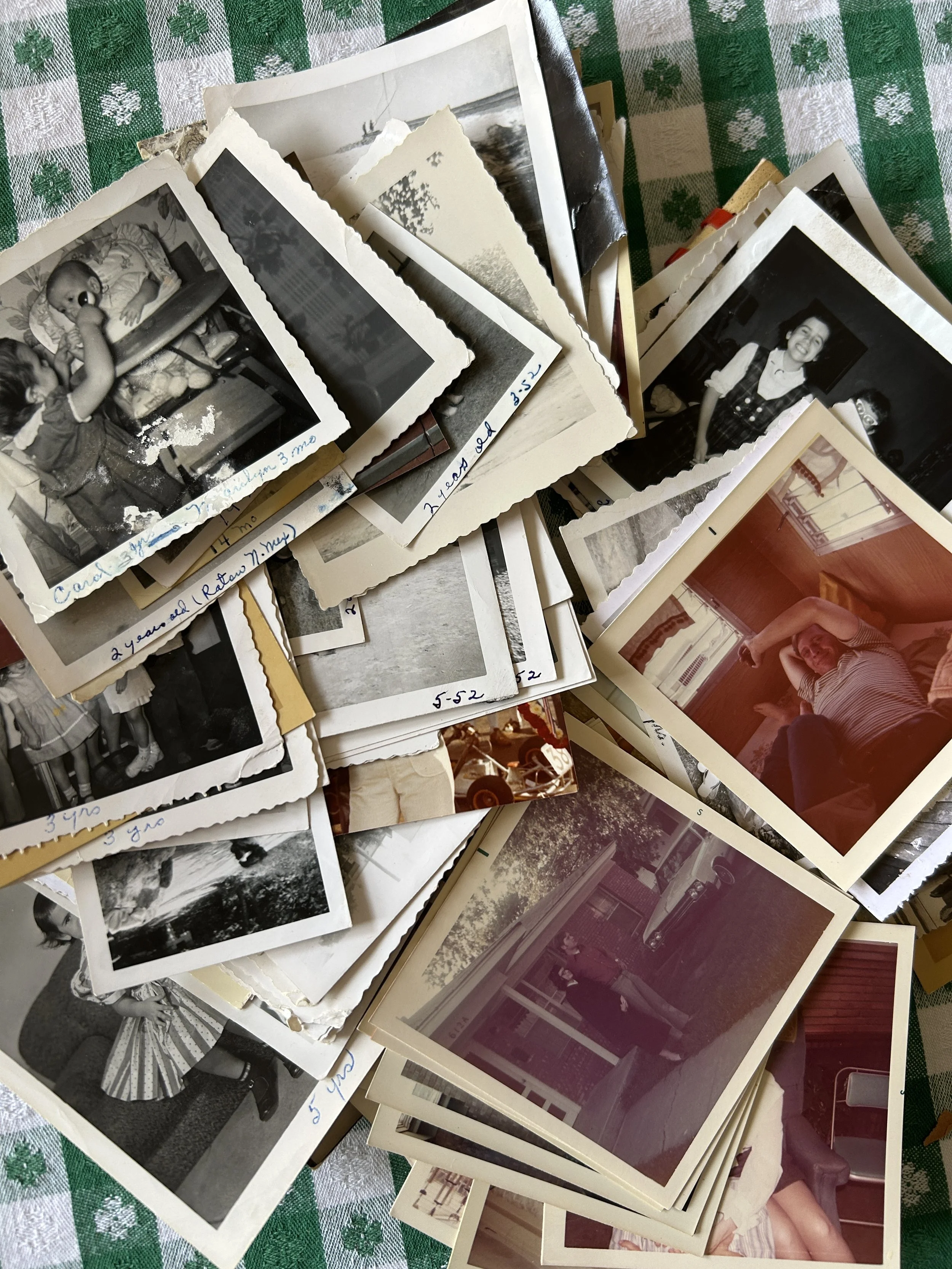 Gather a pile of old photos