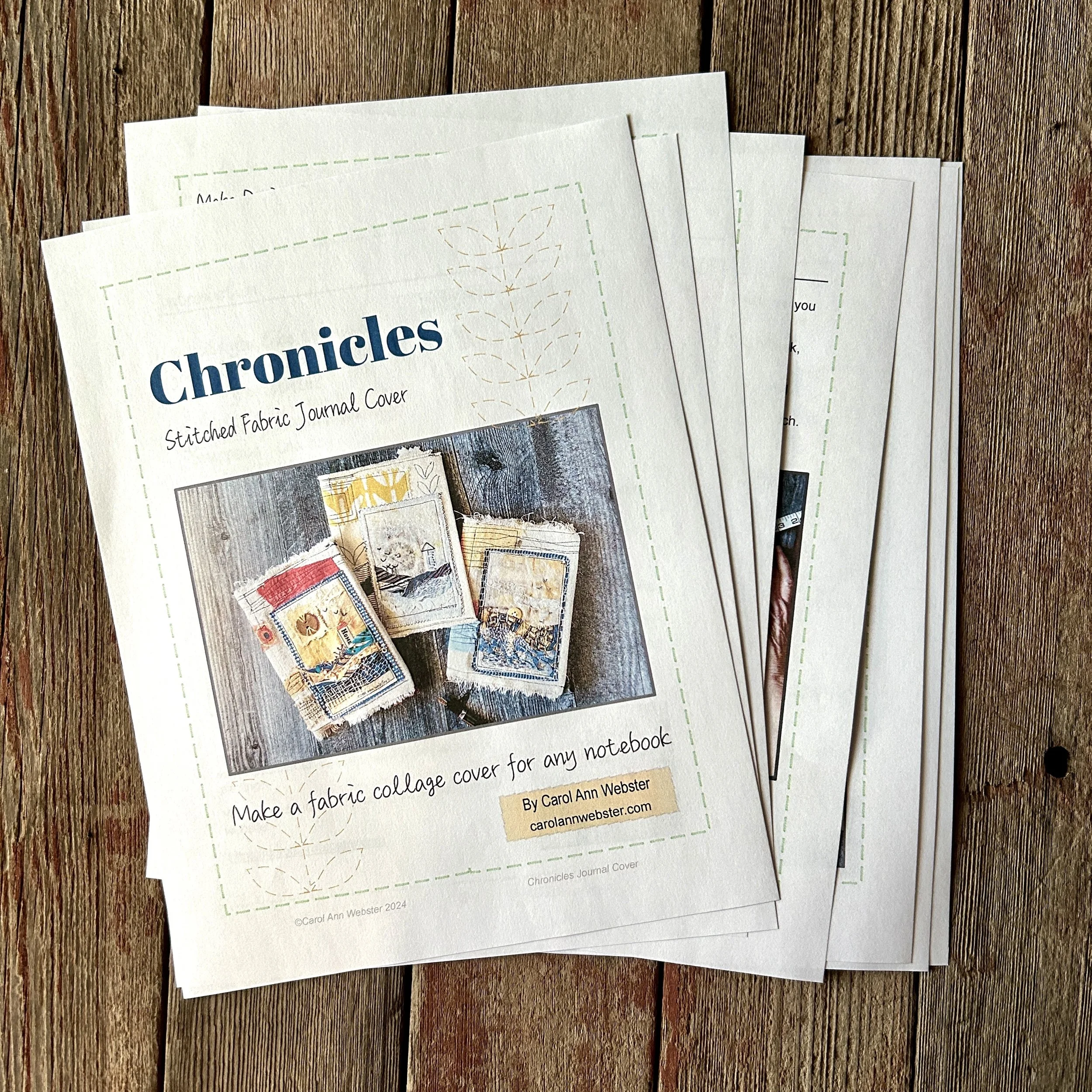 Chronicles printed pages on background