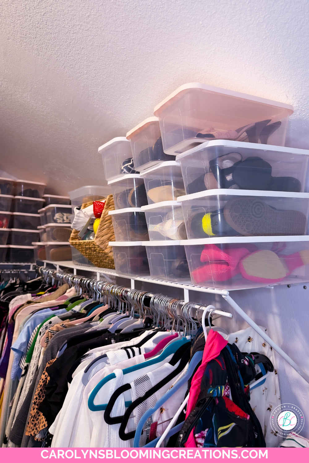 When Your Shoe Boxes Keep Falling on You…Try This Easy Closet Solution!