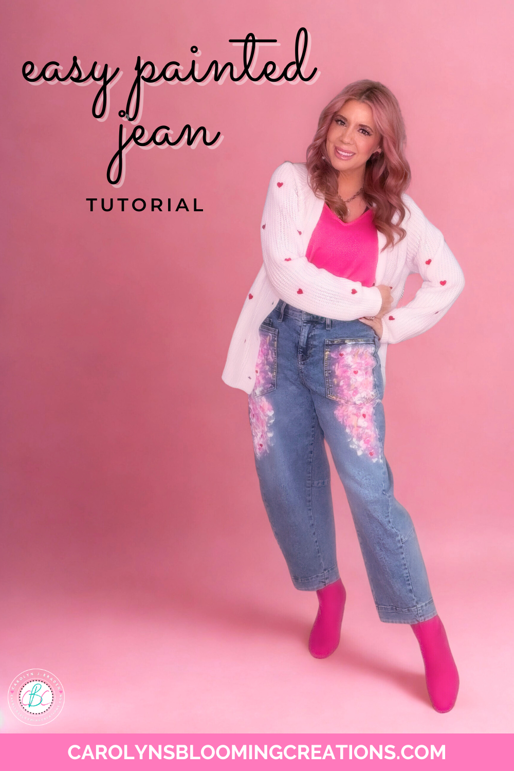 easy painted jean tutorial