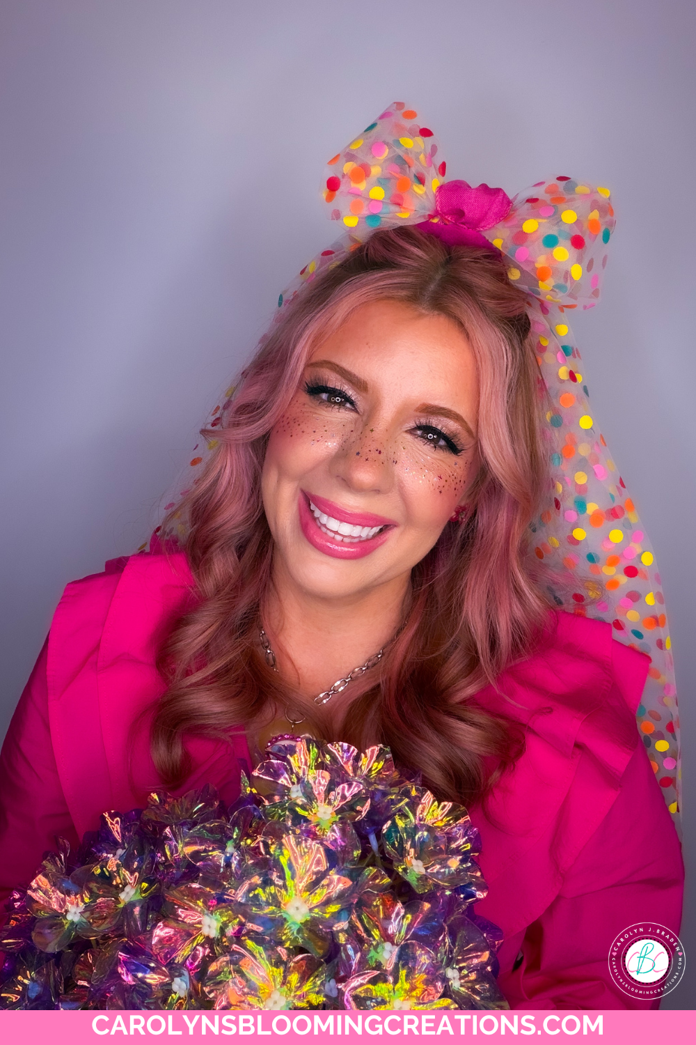 DIY Colorful Bridal Veil with Polka Dot Tulle (Easy Tutorial)