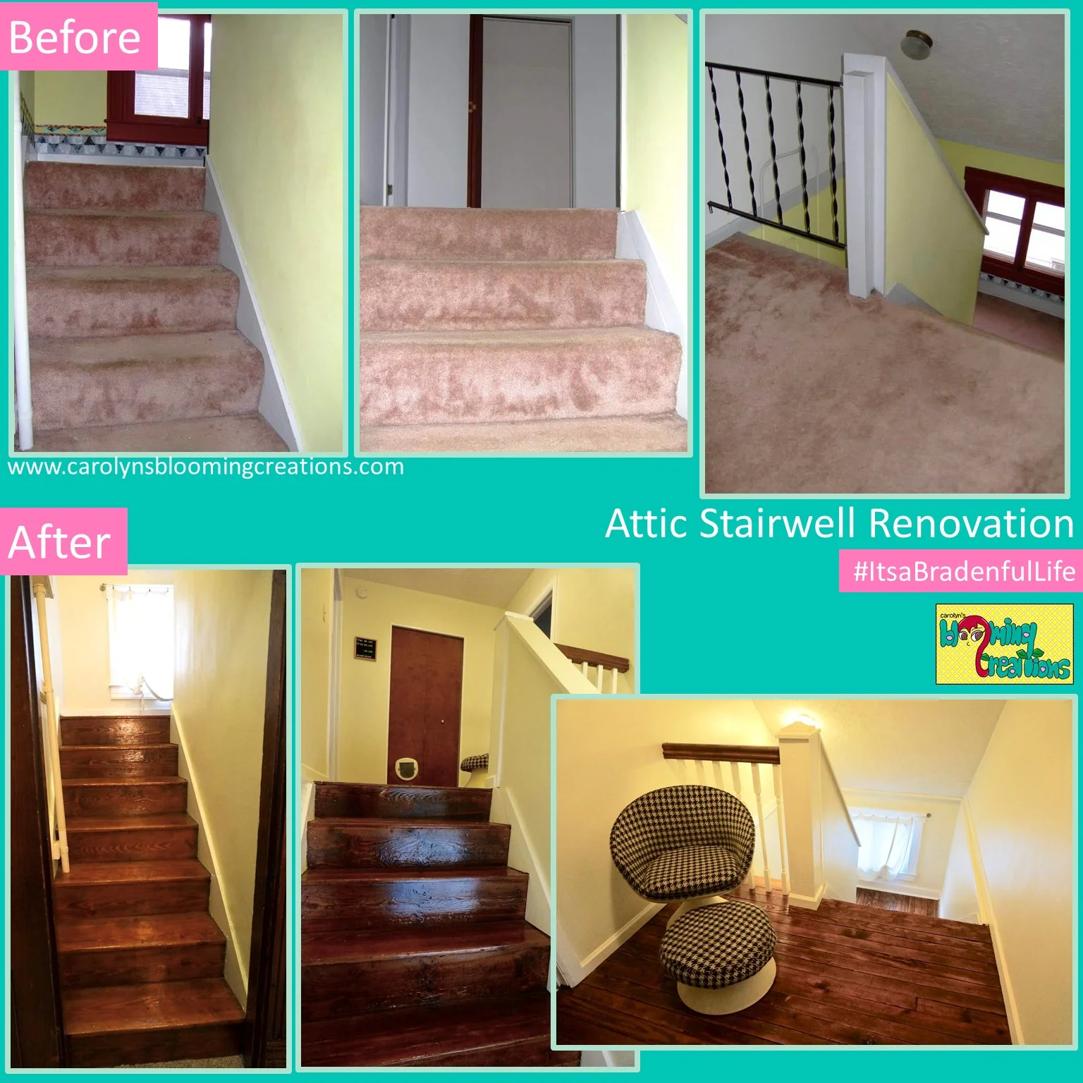 1800’s Attic Stairwell Renovation by Tommy and Carolyn Braden