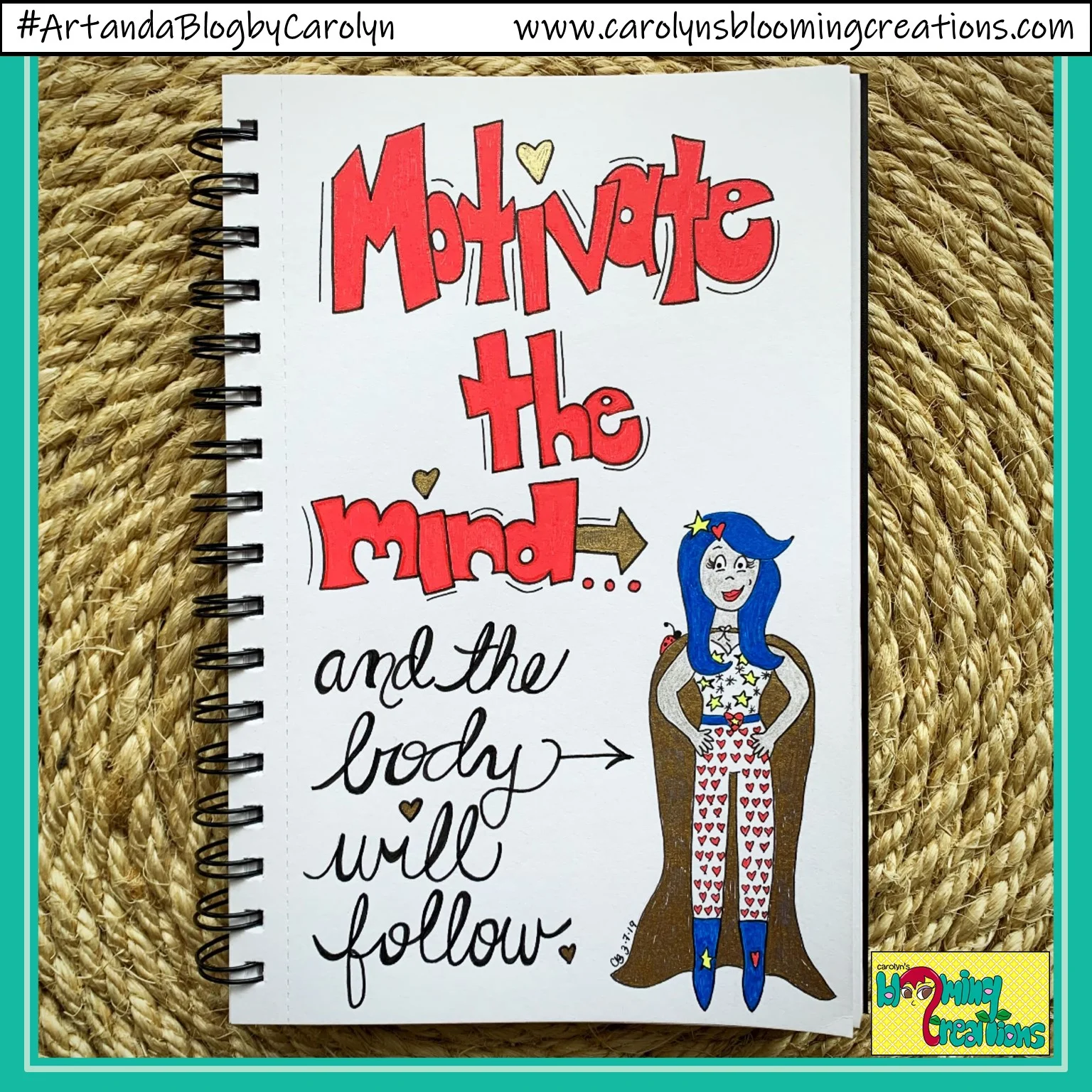 Art by Carolyn J. Braden, Media: Gelly Rolly Pens, Faber Castell PITT pens and BIC pencil www.carolynsbloomingcreations.com