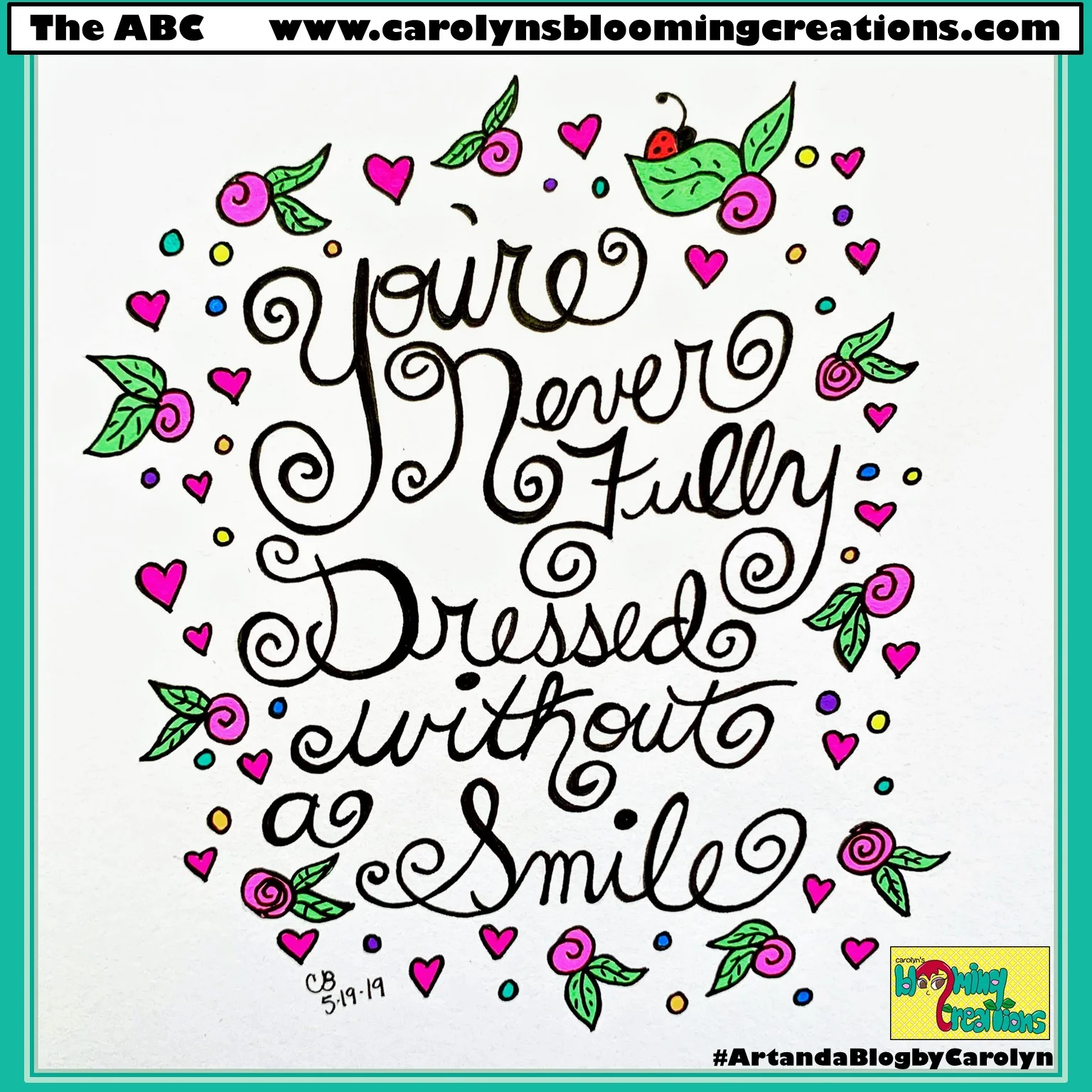 Pin me! www.carolynsbloomingcreations.com, Art created by Carolyn J. Braden Media: Faber Castell PITT pens and Sakura Gelly Roll pens on paper