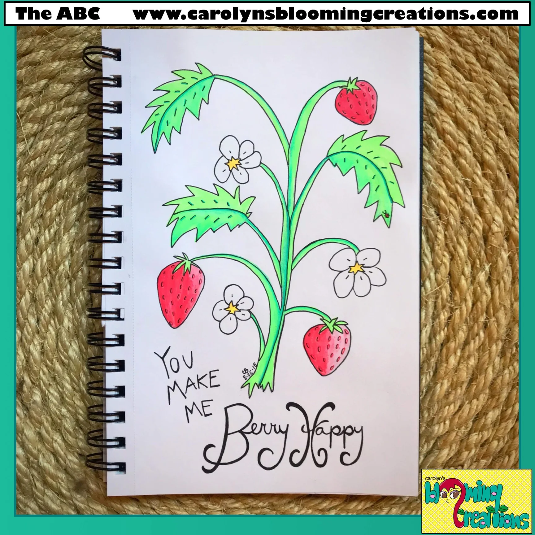 Pin Me! www.carolynsbloomingcreations.com Art by Carolyn J. Braden, Media: Gelly Roll pens and BIC pencil.