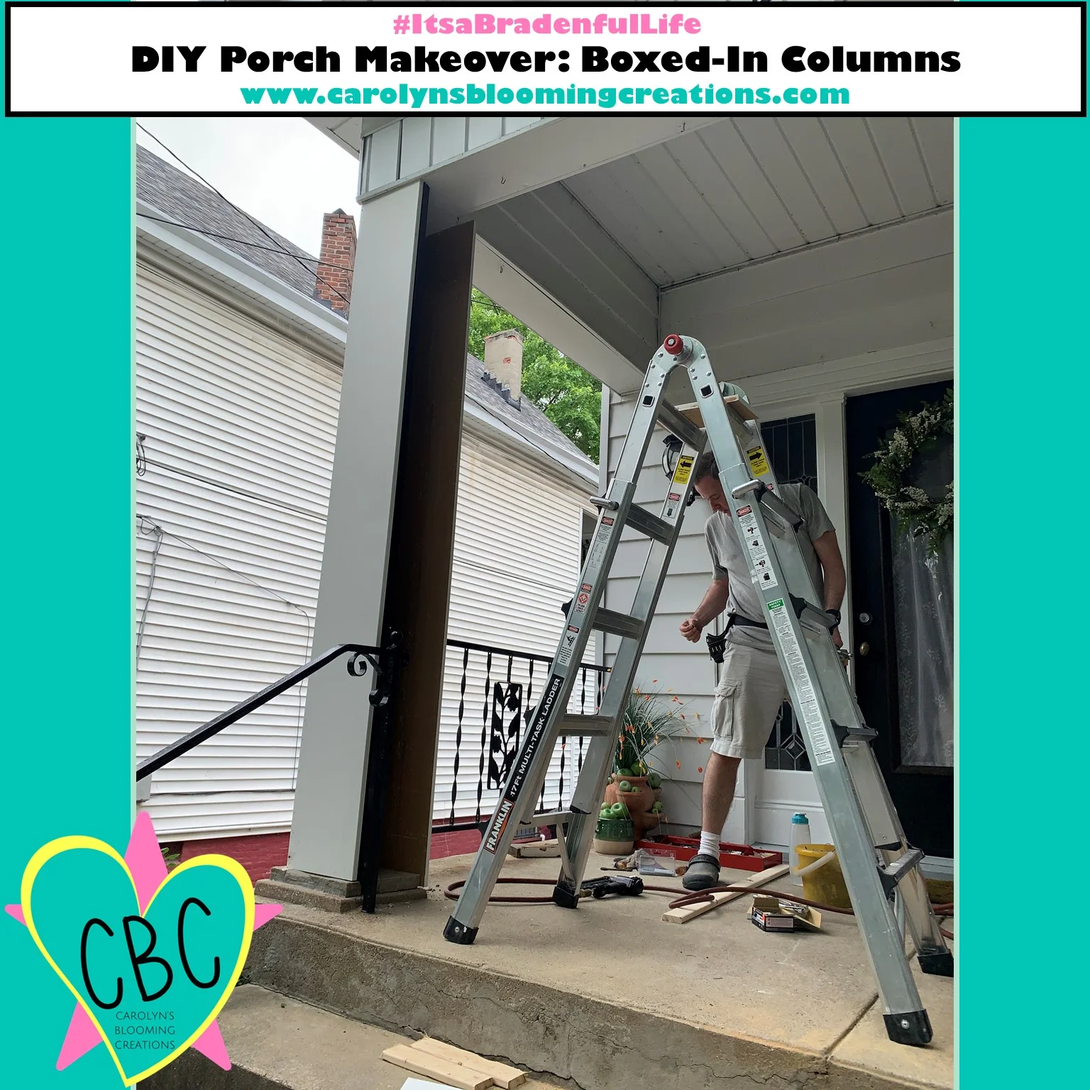 Pin me! www.carolynsbloomingcreations.com Renovations designed and executed by Carolyn’s husband, Thomas E. Braden Jr.