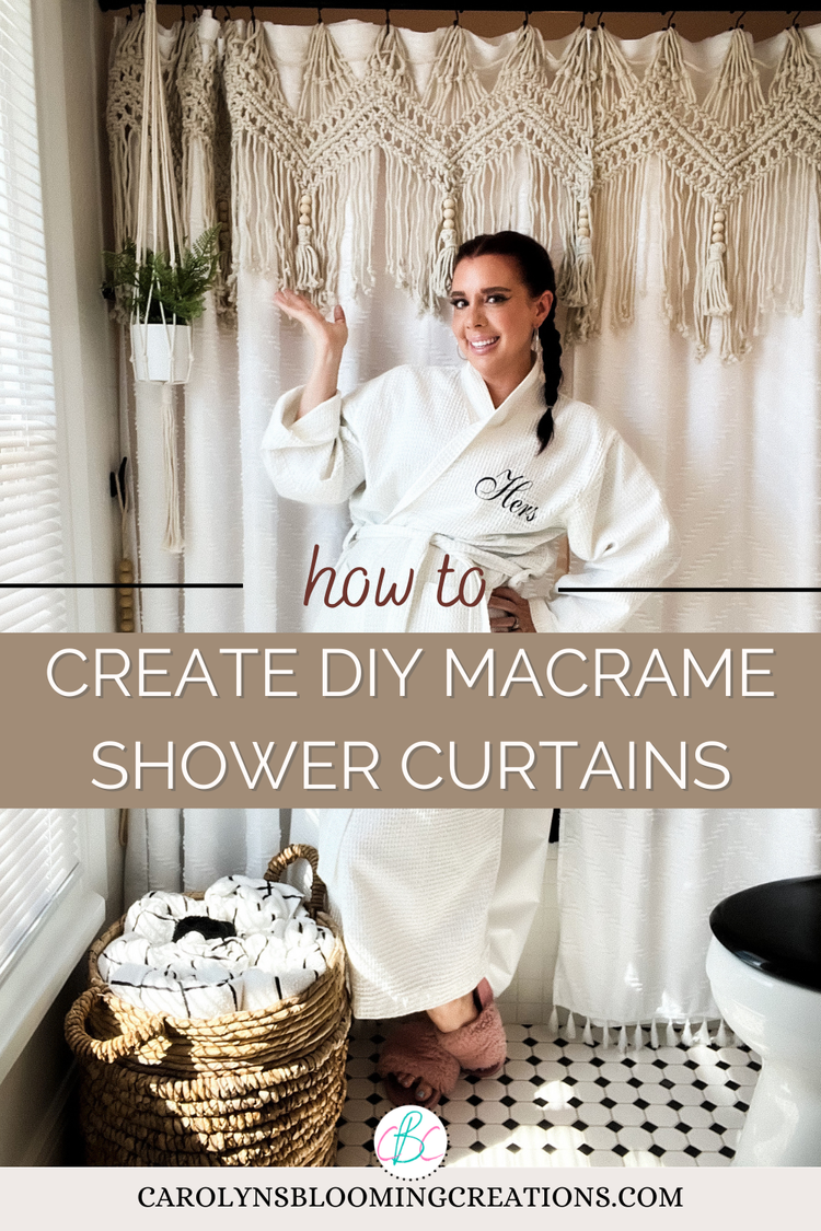 How To Create DIY Macrame Shower Curtain Accents — DIY Home