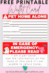 How to Set Up Care for Your Pet + FREE EMERGENCY WALLET CARD PRINTABLE ...