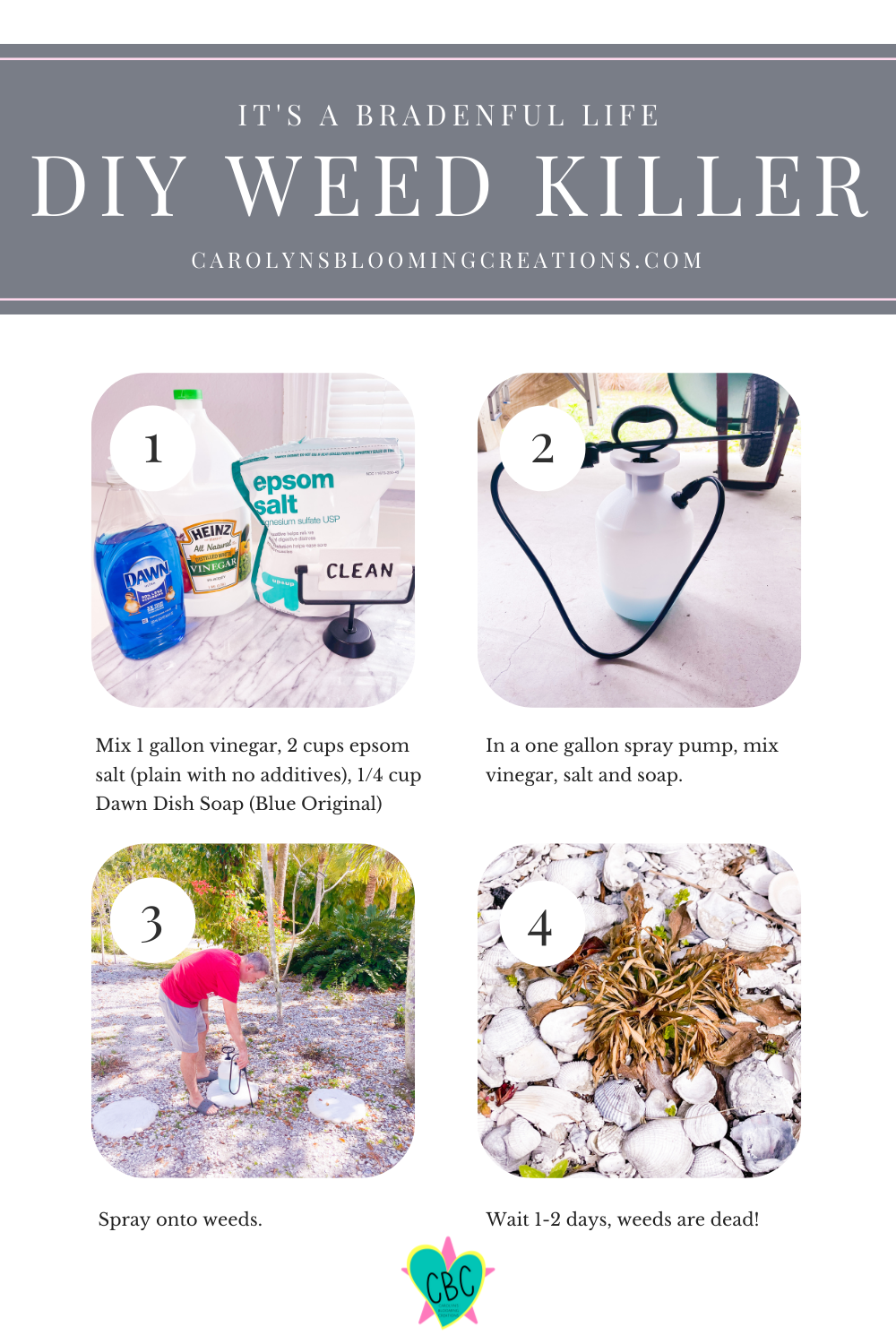 Garden, Lawn and Sidewalk DIY Weed Killer Recipe That Actually Works ...