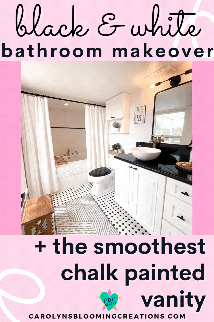 Modern Black and White DIY Bathroom Makeover — DIY Home Improvements