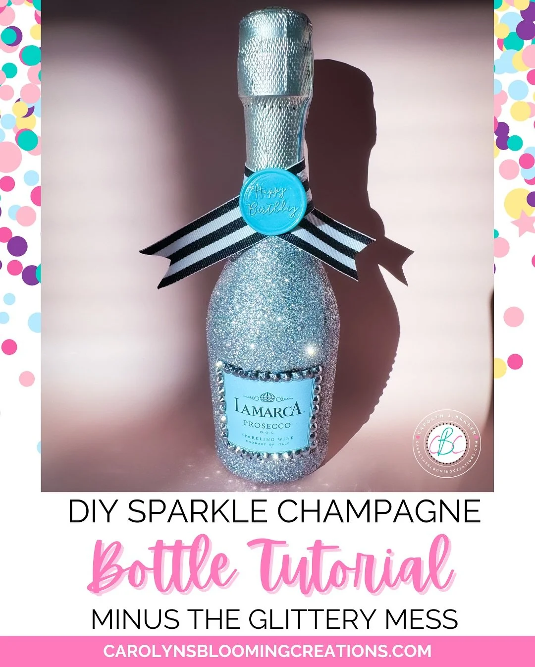 Smokin’ HOT with GLITTER🔥
Just because it sparkles doesn’t mean it has to make a mess ✨🍾 I made this DIY sparkle champagne bottle without glitter getting on my fingers post SEAL…with my easy TRICK! Perfect for gifting, parties,