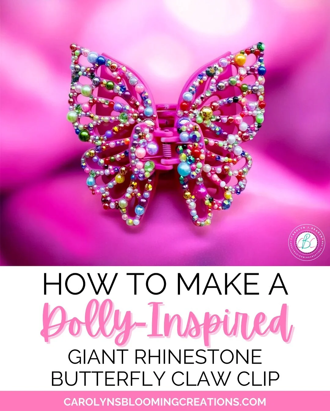 Channeling my inner Dolly with this DIY giant rhinestone butterfly claw clip 🦋💖 
Big hair, big sparkle, big personality! This accessory gives all the country glam vibes — perfect for concerts, photo ops, or just feeling fabulous at home. ✨ W
