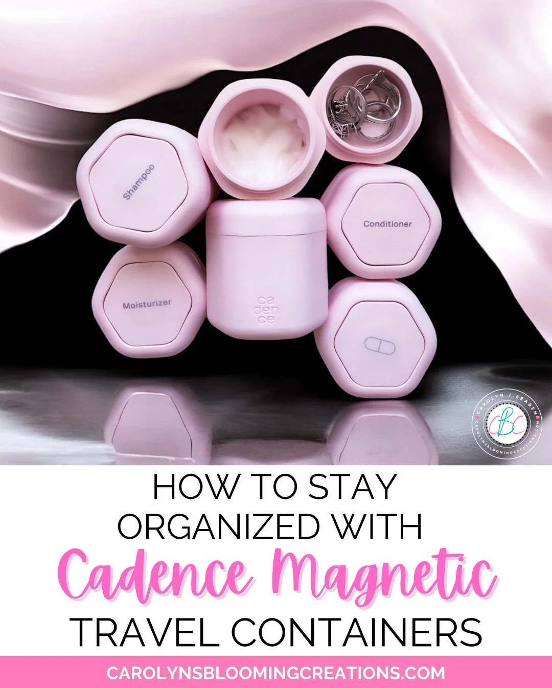 Ever opened your suitcase to find your shampoo leaked everywhere? 😩 
Say goodbye to that travel mess! These Cadence Magnetic Travel Containers keep everything sealed, organized, and so aesthetic. 
Each capsule clicks together like magic — sk