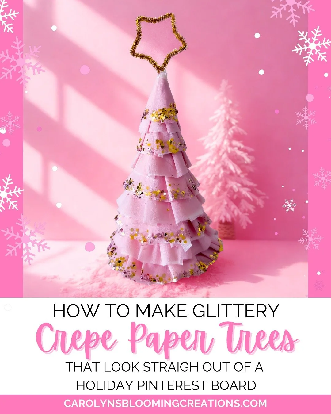 Let it snow PINK GLITTER! 

✨ I wanted something handmade, glittery, and totally festive &mdash; and these DIYs delivered the holiday magic. They&rsquo;re perfect for tabletops, mantels, or anywhere that needs a little Christmas cheer. 

Swipe to see